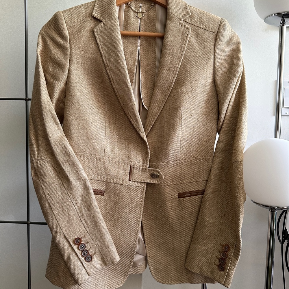 Massimo Dutti Women’s Linen Tailored Blazer Made in Portugal US XS - SMALL